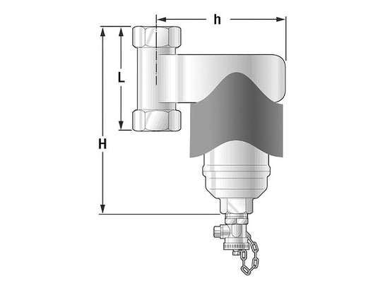 SPIROTECH Schlammabscheider Spirotrap MBL DN40 1 1/2' IG mit Magnet 10 bar/110°C Cu