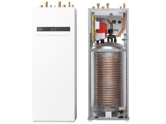 Panasonic Aquarea T-CAP 9,0kW Luftwärmepumpe Monoblock 400V R290 mit Kombi-Hydromodul 185L, Generation M